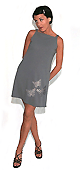 Matte Jersey Butterfly Cut-Out Dress