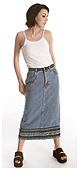Embellished Denim Skirt